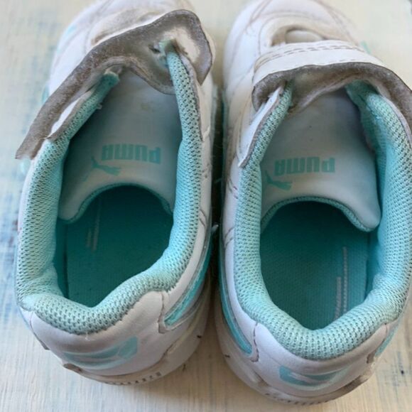 Puma Velcro Mint Green Sneaker Toddler Size 5 - Picture 6 of 8